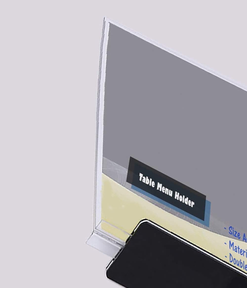 TUKA 20er Tischaufsteller A3 Hochformat mit Sockelboden, Acryl Werbeaufsteller Tischständer Doppelse