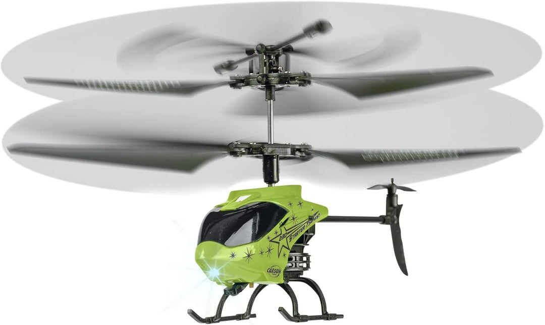 Carson 500507182 Starter Tyrann 230 IR 2Ch RTF grün - Hubschrauber, für Einsteiger, RC Heli, fernges