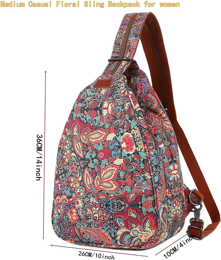 Baosha Damen Sling Rucksack Tasche Leichter Crossbody Brusttasche Schultertasche Reise Wandern Daypa