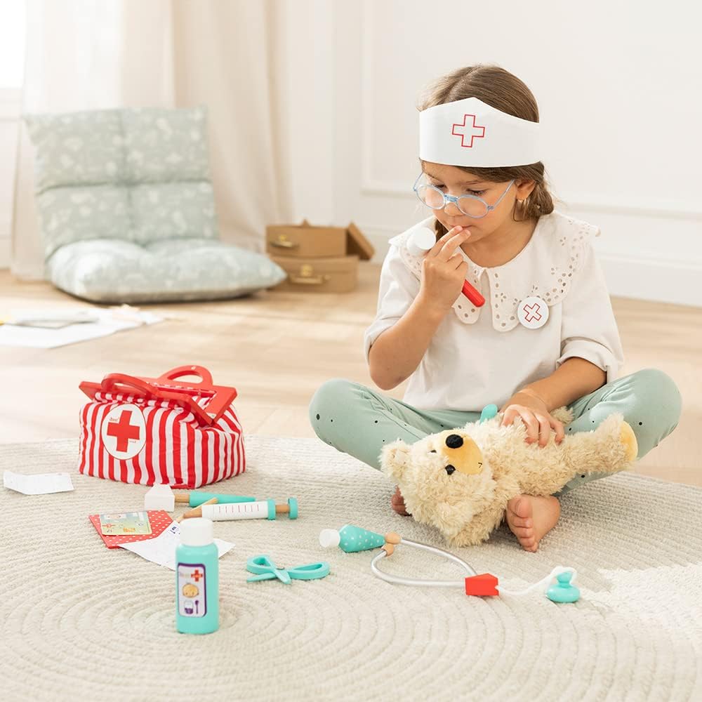 howa Kinderarztkoffer mit 13 tlg. Inhalt aus Holz 4872