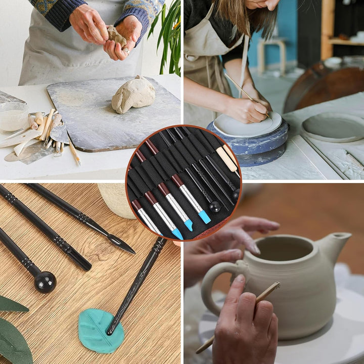 TOSUTO Modellierwerkzeug Set,66 Stück Modellier-Werkzeug Sculpting Werkzeug,Polymer Clay Werkzeuge P