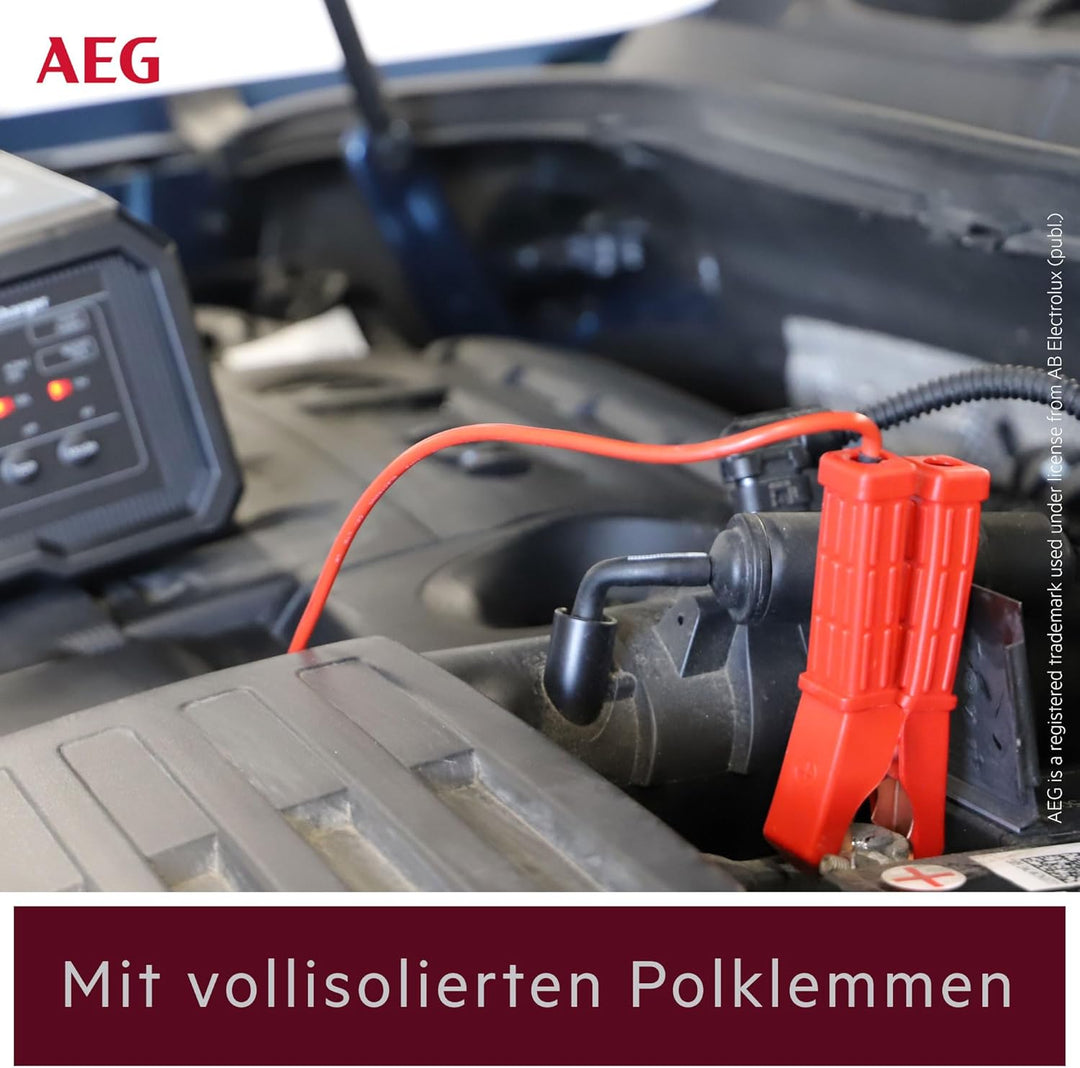 AEG Batterieladegerät CW20 lädt alle 6 V und 12 V Batterien, umfangreicher Sicherungsschutz, mit Lad