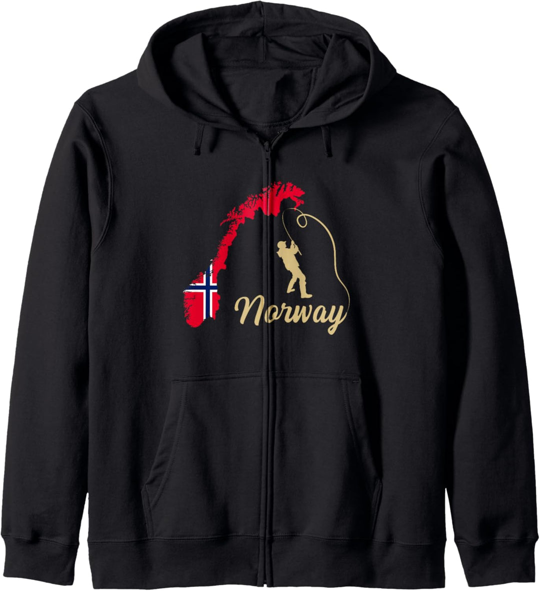 Norwegen Angler, als Angelzubehör Angel Geschenk für Männer Kapuzenjacke