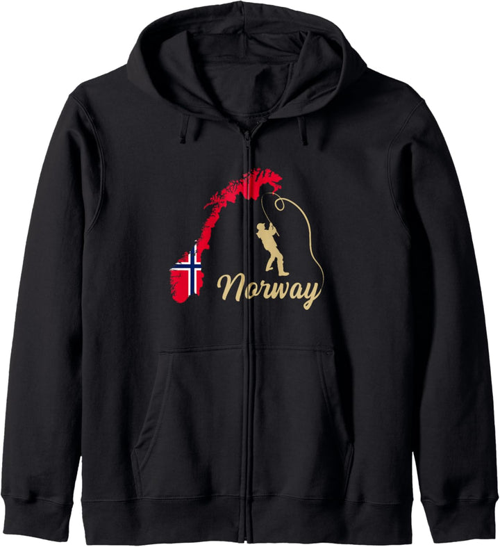 Norwegen Angler, als Angelzubehör Angel Geschenk für Männer Kapuzenjacke