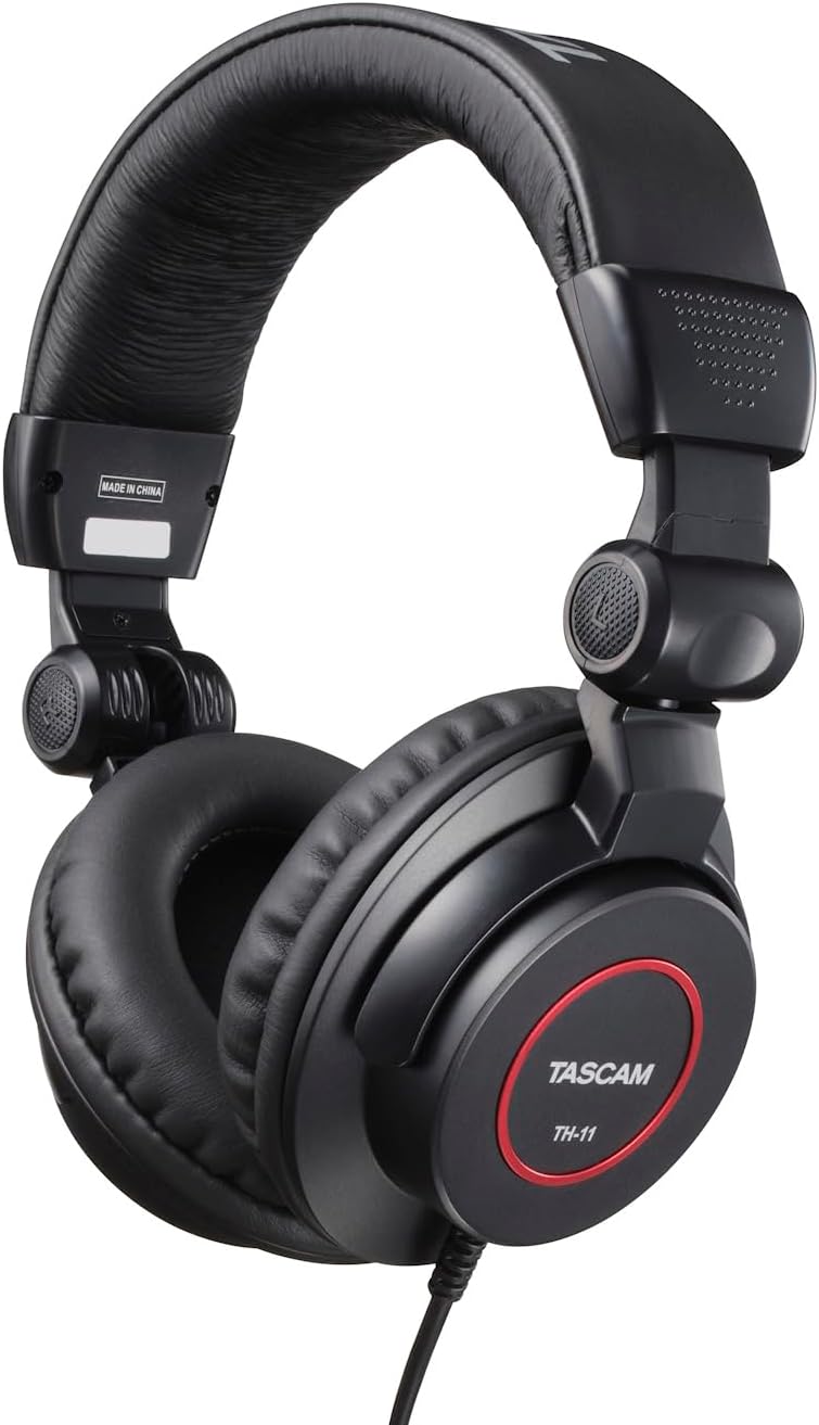 TASCAM TH-11 Studio-Kopfhörer schwarz/rot, schwarz/rot