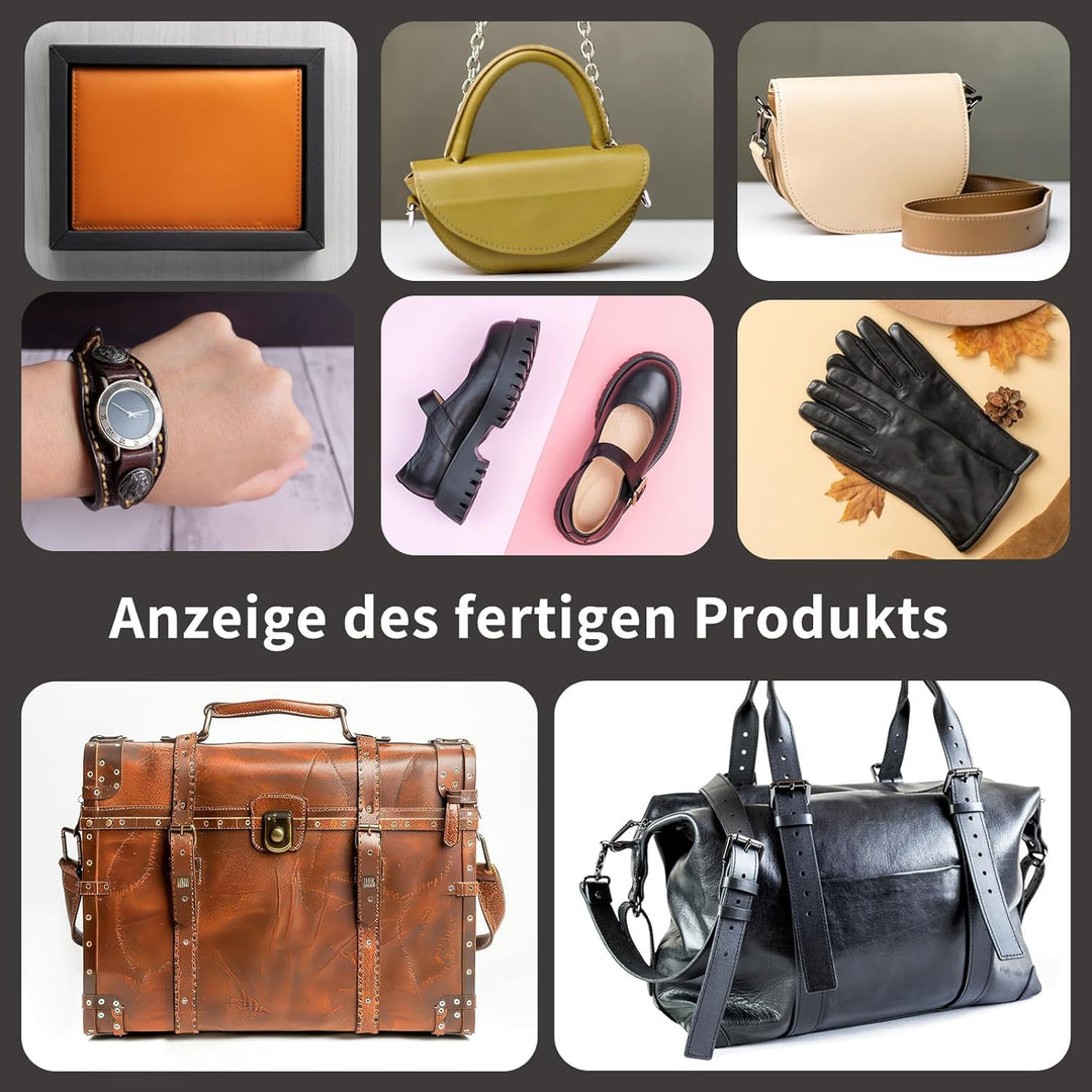 Leder DIY Set, 328 Stücke Leder Werkzeuge Leder DIY Werkzeug, Groover, Leder Nieten Set, Leder Stemp