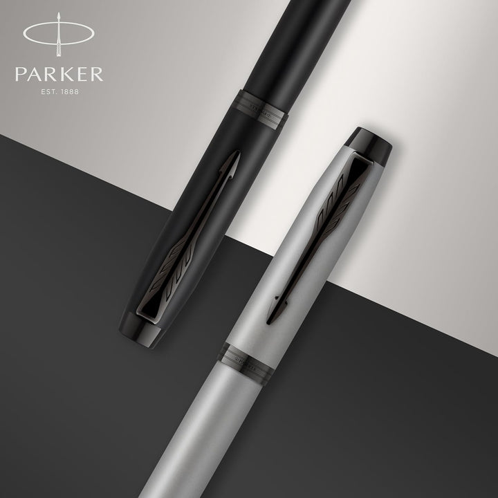 Parker IM Tintenroller , Dark Espresso , feine Spitze , Schwarz , Geschenkbox Tintenroller Dark Espr