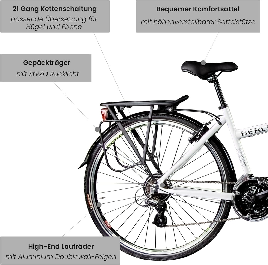 Galano Tandem Fahrrad 2 Personen Trekkingrad 21 Gang ab 150 cm Trekkingfahrrad Damen und Herren 28 Z