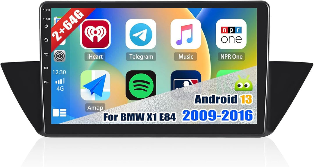2G+64G CAMECHO Android 13 Autoradio mit Navi für BMW X1 E84(2009-2016),10 Zoll Bildschirm Doppel Din