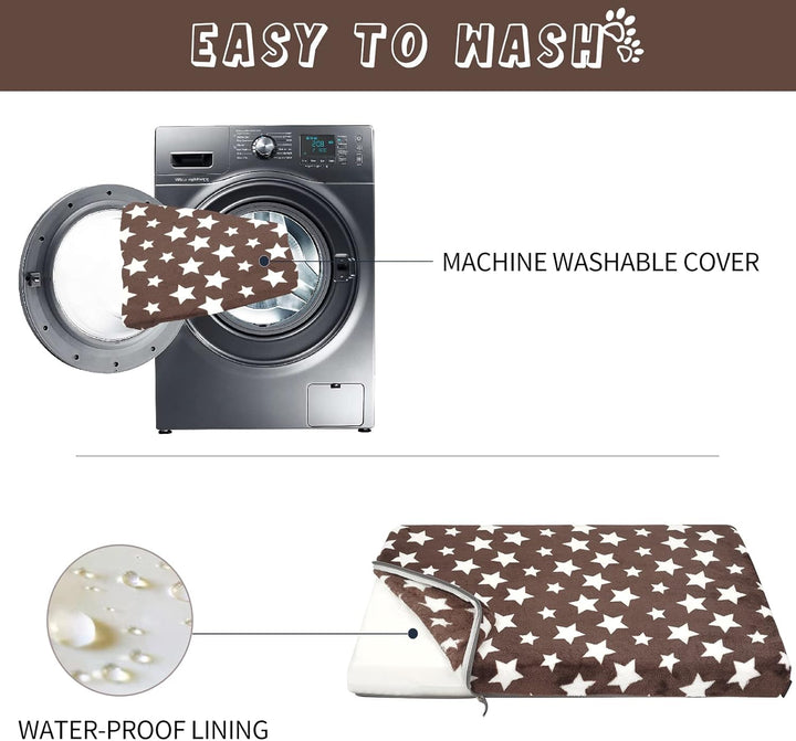 VANKEAN Hundebett Wasserdicht Hundekissen Waschbar mit Abnehmbarer Innenfutter Sommer und Winter, Fl