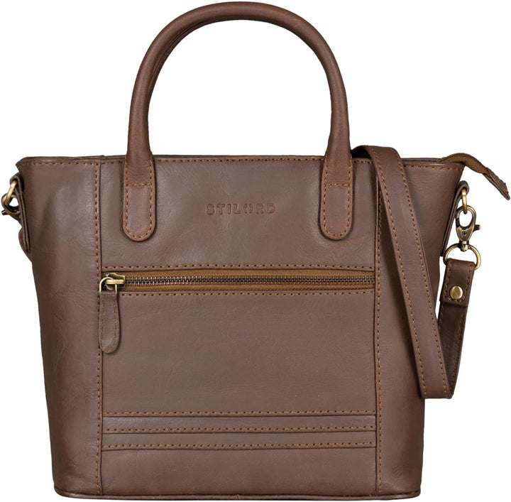 STILORD 'Meghan' Leder Handtasche Damen Umhängetasche Klein Ledertasche für Frauen zum Umhängen und