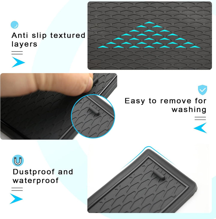 CDEFG Kompatibel mit Honda HRV 2022 HR-V Mittelkonsole Gummimatten Türschlitz rutschfest Antirutschm