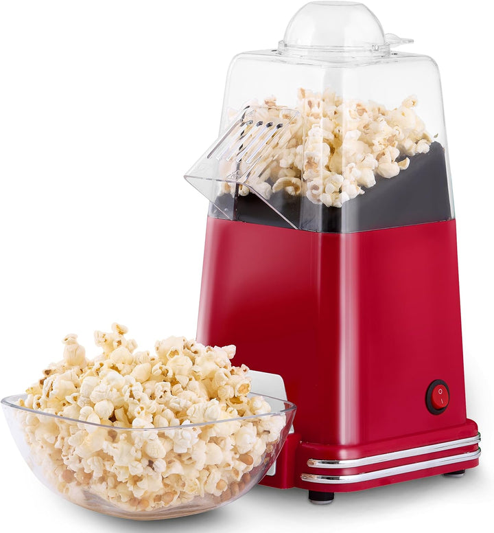 HEINRICHS Popcornmaschine, Popcorn Maker ohne Fett & Öl, Heissluft Popcorn, schnelle und einfache Zu