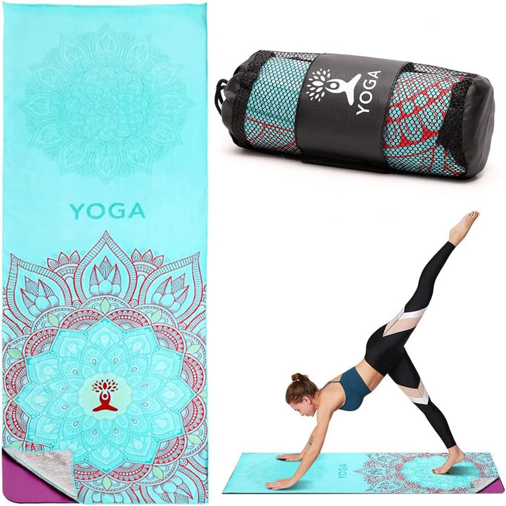 RANJIMA Yogamatten Handtuch, rutschfest Yoga Handtuch Auflage für Yogamatte Matte Decke oder Fitness