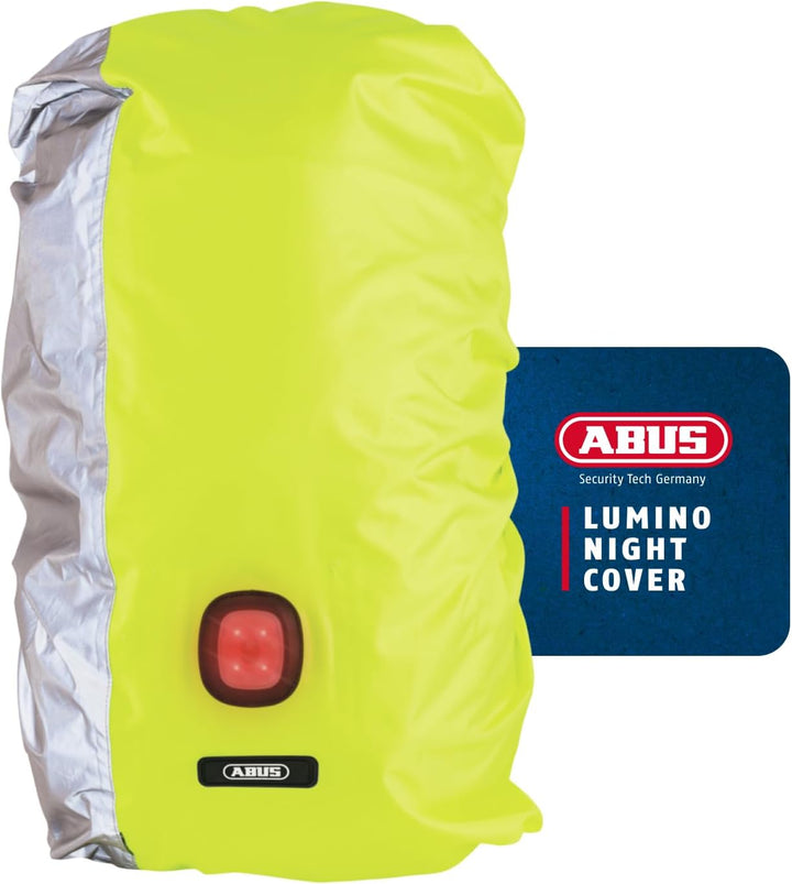ABUS Regenschutz für Rucksäcke - Lumino X-Urban Cover mit integriertem USB-Rücklicht - wasserdichter
