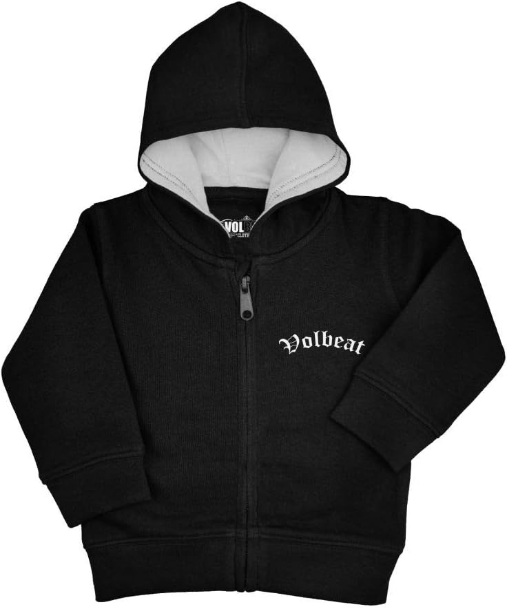 Metal Kids Volbeat (Rock 'n Roll) - Baby Kapuzenjacke, Schwarz, Grössen von 56 bis 86 (0 bis 24 Mona