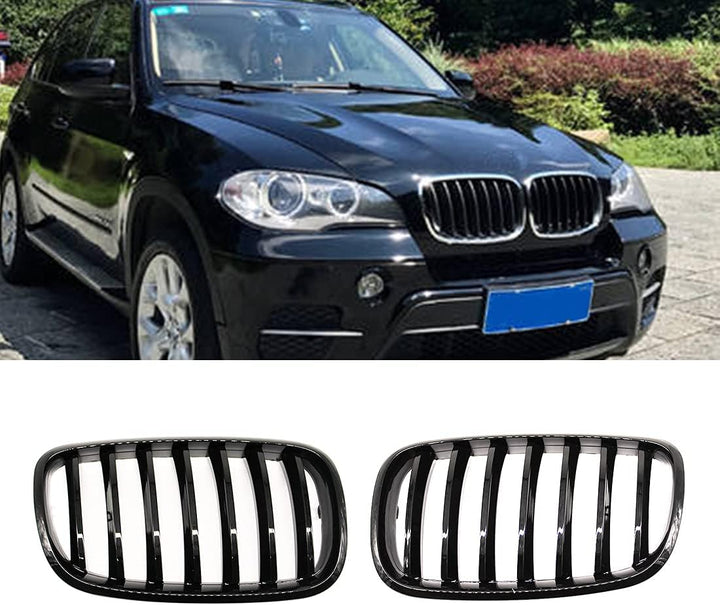 HZTWFC Frontnierengitter Einzellamelle glänzend schwarz Morden Stil Frontstossstangengrill Auto Styl