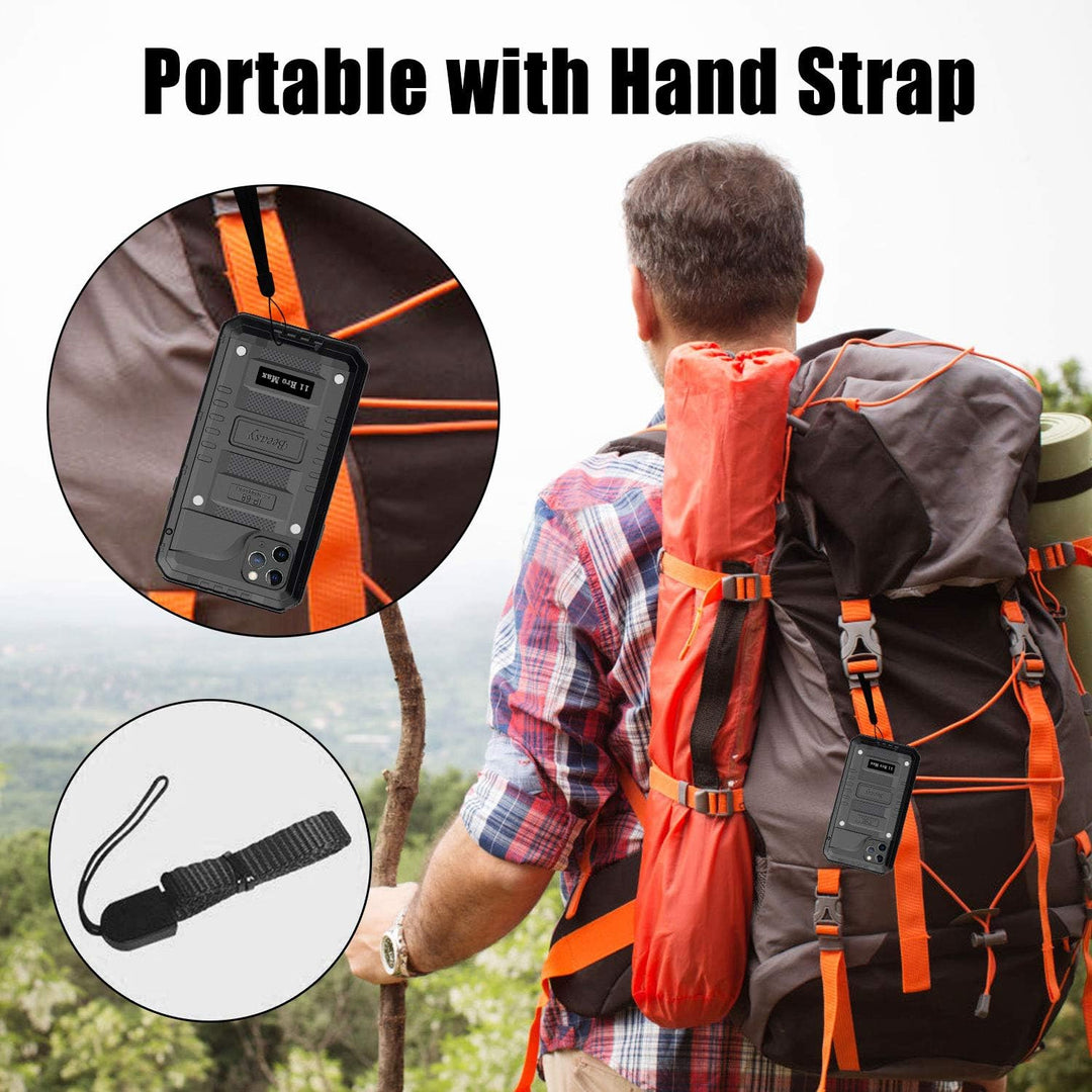 Beeasy für iPhone 11 Pro Max Hülle (6,5") Wasserdicht Outdoor, Stossfest Panzerhülle Militär 360 Gra