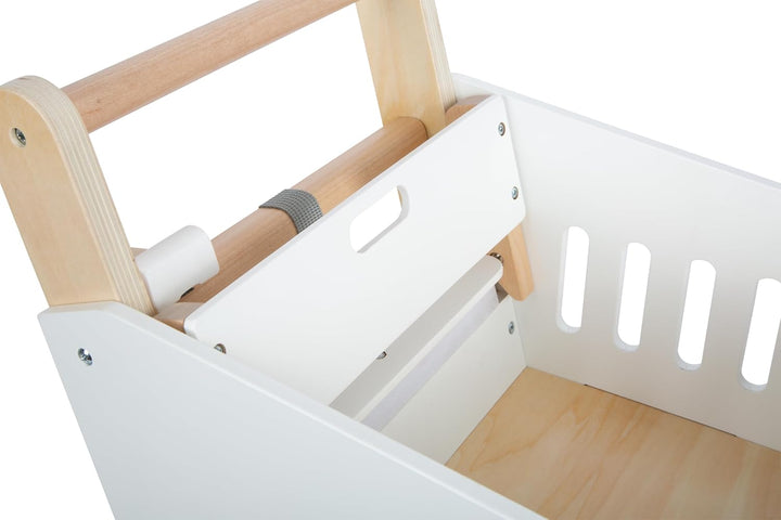 Small Foot Einkaufswagen Fresh aus Holz, Zubehör für den Kaufladen und Supermarkt, Rollenspielzeug a