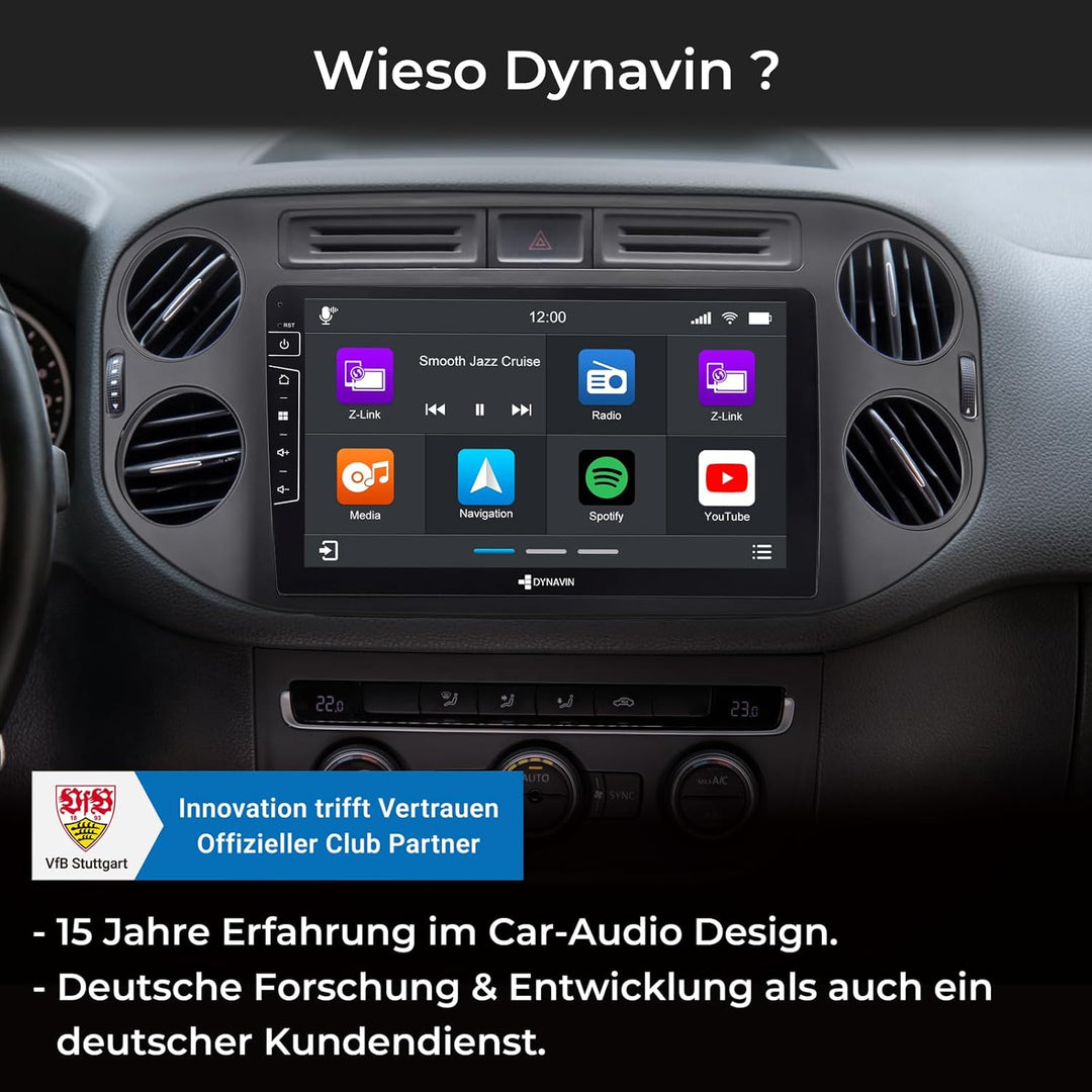 DYNAVIN Android Autoradio Navi für VW Golf 5 Plus | Tiguan 2007-2016, mit 4 * 100W DSP Verstärker |