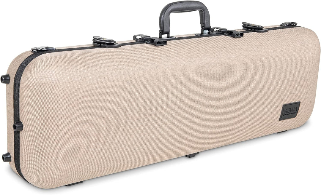 Violinkoffer BIO A 4/4 mit Notentasche, Seitengriff, verstellbare Halsauflage Farbe: beige, beige