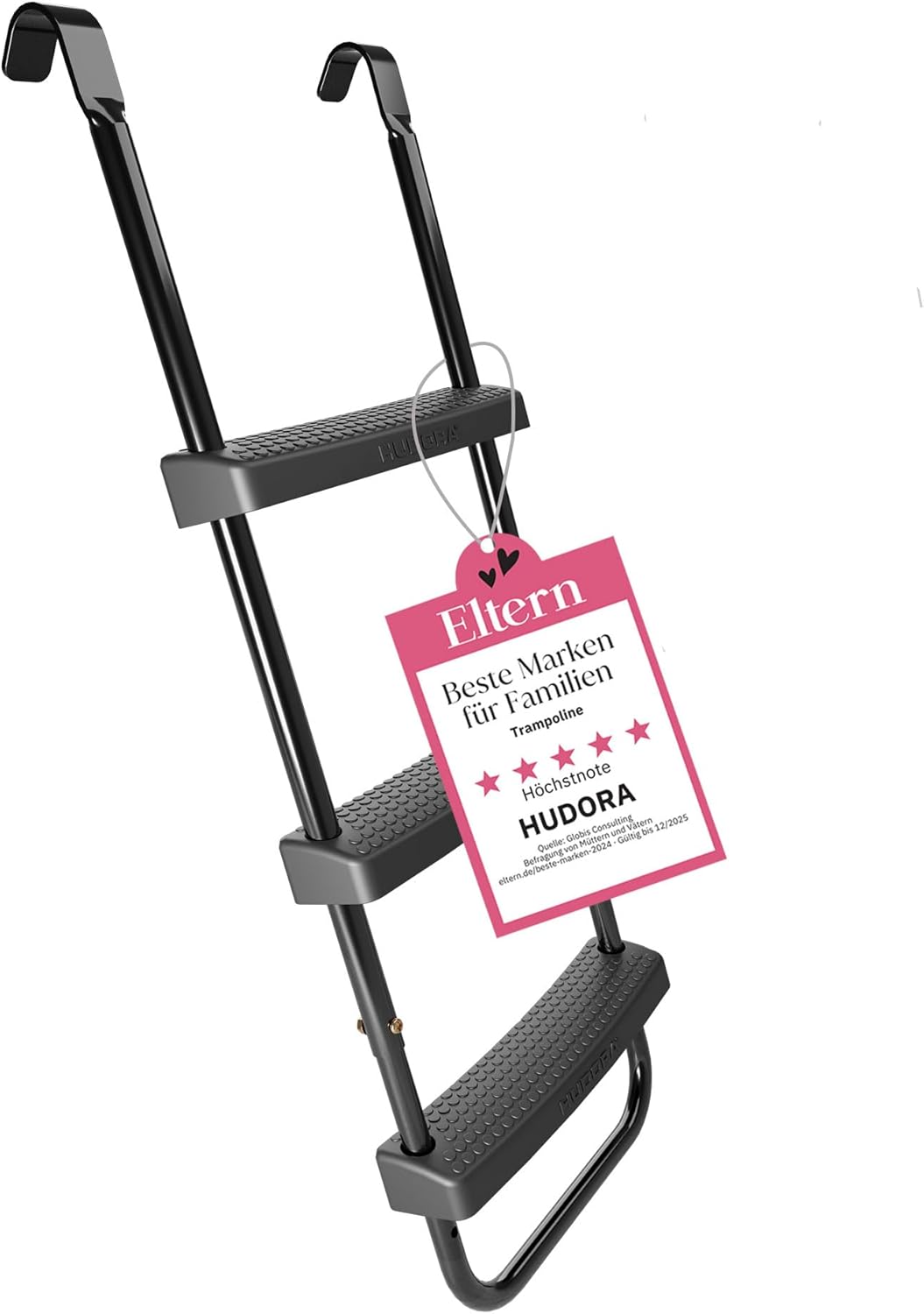 HUDORA Universalleiter - rutschhemmende Trampolinleiter mit breiten Stufen - höhenverstellbare Siche