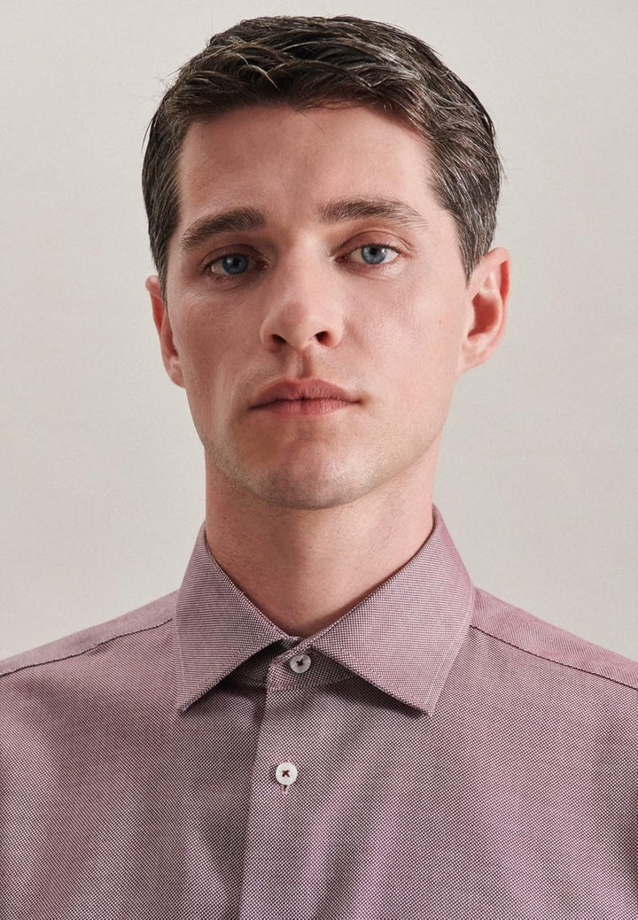 Seidensticker Herren Hemd 44 Beere, 44 Beere