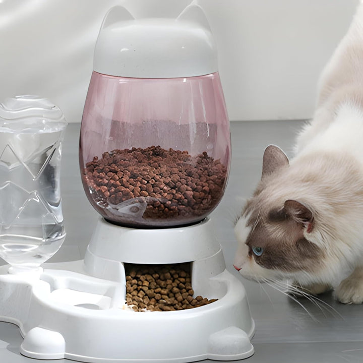 Retoo Futterspender Futterautomat Hunde, Katze, Automatischer, Futterspender Katze, Pet, Feeder, Mit