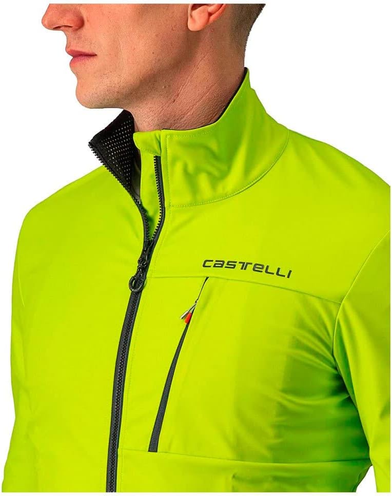 Castelli Herren Go Jacket Jacket, ELECTRIC LIME/BLACK