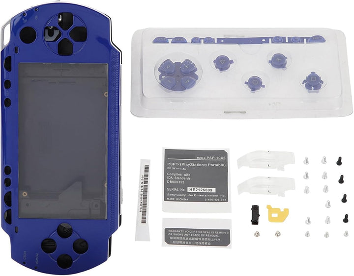 fasient Full Housing Case Cover Kit für PSP 1000, Ersatz für Gehäusedeckel Full Shell Housing Set mi