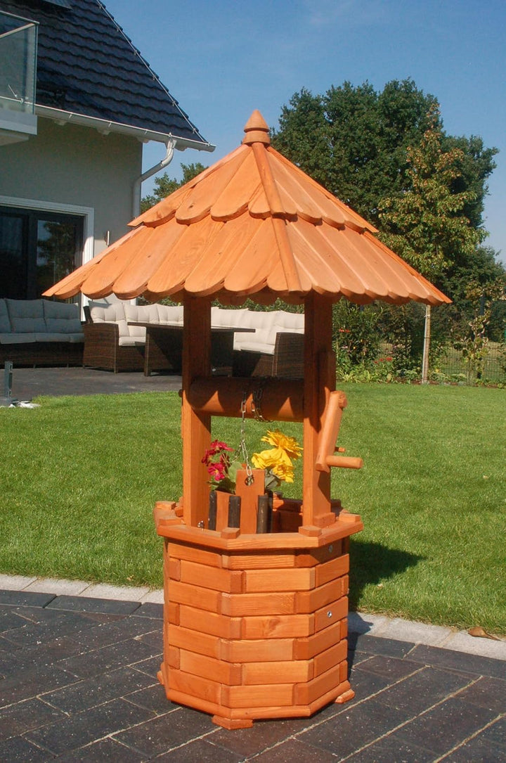 Zierbrunnen, Holzbrunnen, Gartenbrunnen, Brunnen Höhe 1,20 m