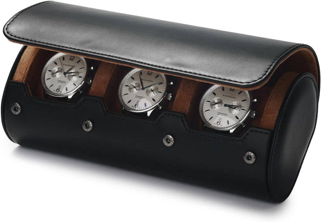 Oirlv Luxus Pu Leder 3 Schlitze Uhrenrolle Reiseetui Aufbewahrungsetui Für Geschenkbox Weihnachten J