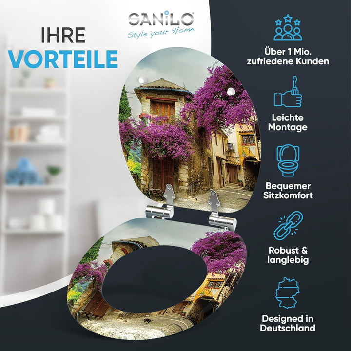 Sanilo WC Sitz mit Absenkautomatik, viele neue Toilettendeckel zur Auswahl, hochwertige Oberfläche,
