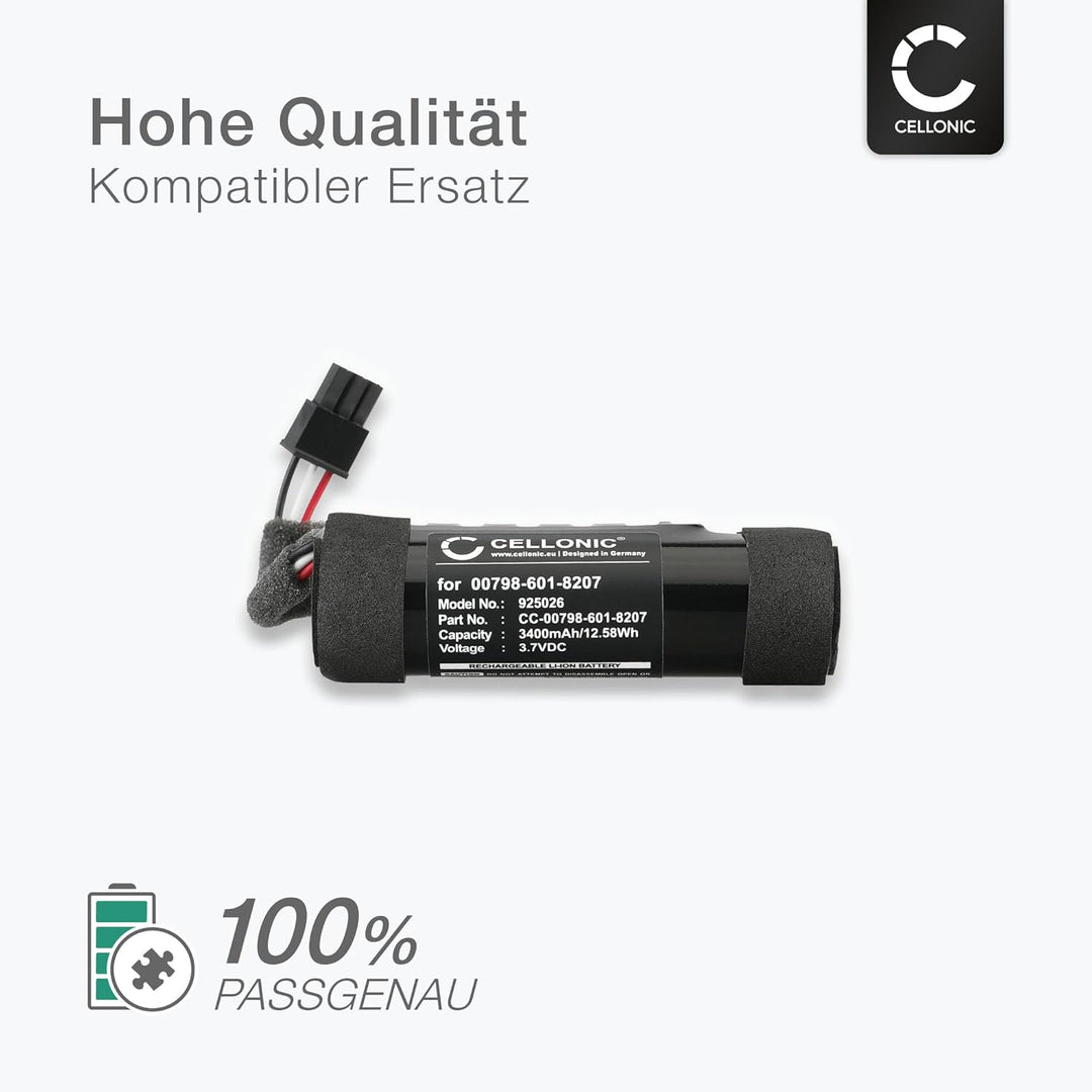 CELLONIC Akku kompatibel mit Logitech Ultimate Ears Boom 2, UE Boom 2 3.7V 3400mAh 2x 3400mAh, 2x 34