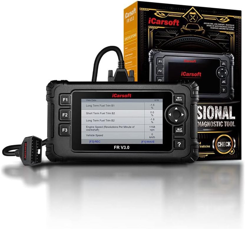 iCarsoft FR V3.0 – Koffer / Diagnosewerkzeug für Autos, leistungsstark, kompatibel mit Peugeot, Citr