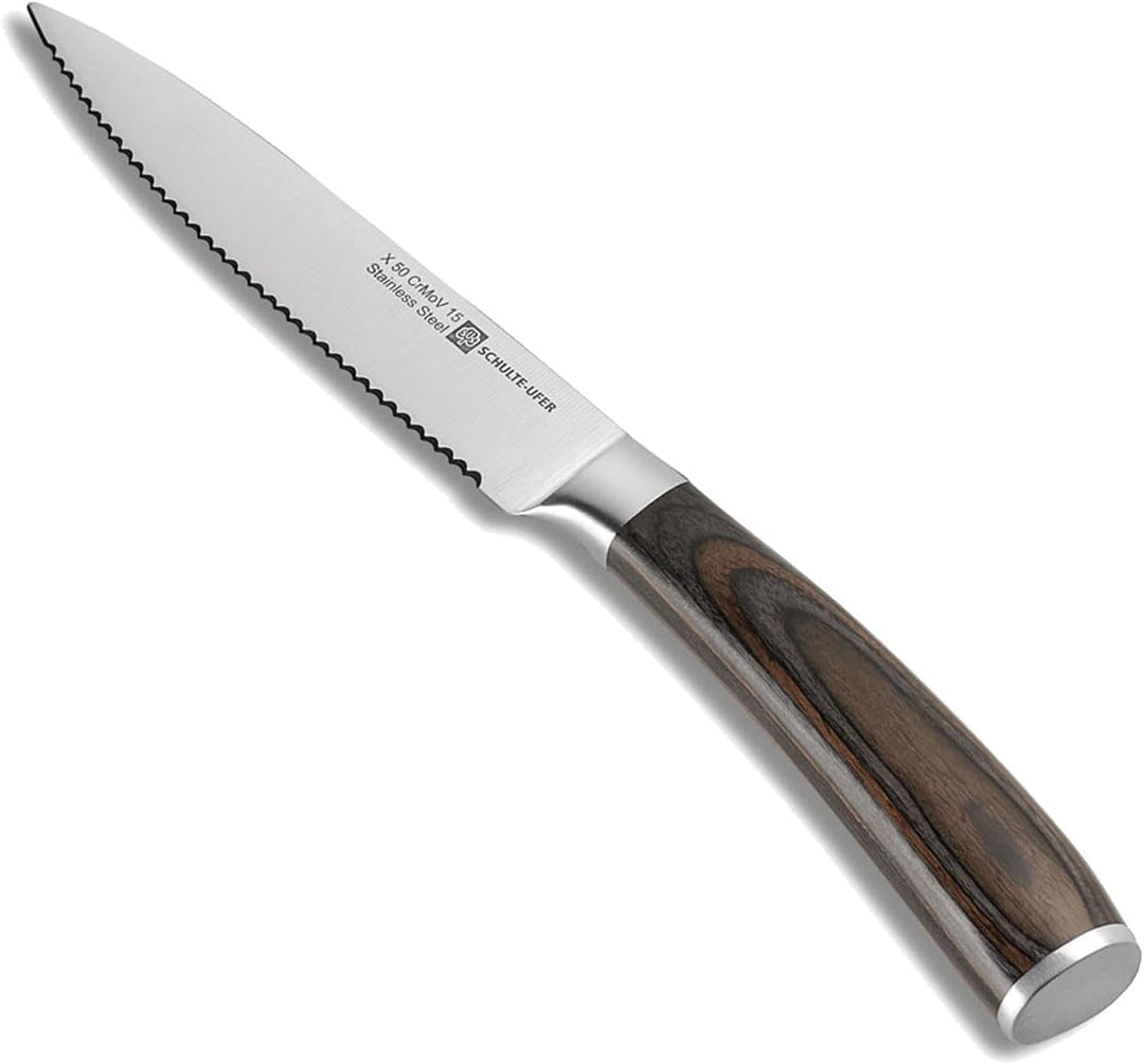 Schulte-Ufer Allzweck-Messer mit Wellenschliff Riku, 13 cm Allzweckmesser Welle, Allzweckmesser Well