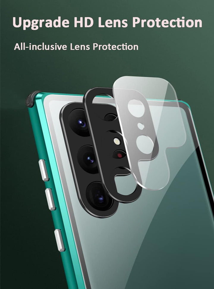 CeeEee Anti-Peep Hülle für Galaxy S23 Ultra Case 5G Kameraschutz Magnetisch Handyhülle Doppelseitig