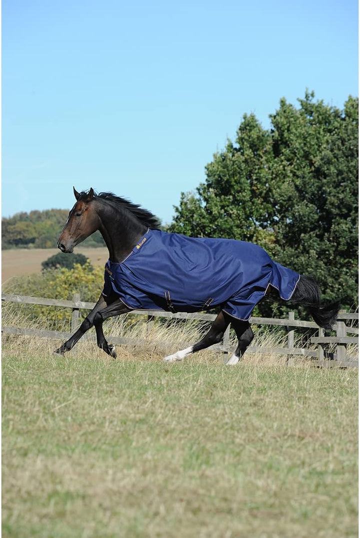 Bucas Irish Turnout 150 g Navy Gold Winterdecke, Regendecke 120cm, 120cm