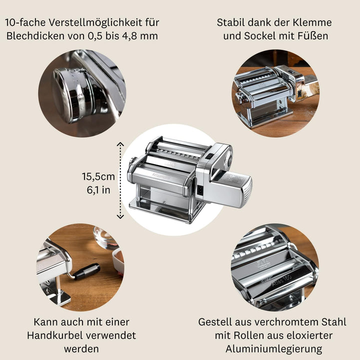 Marcato 08 0155 12 00 Atlas Nudelmaschine,