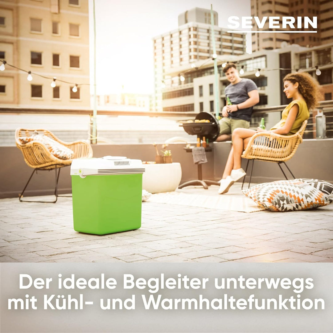 SEVERIN Elektrische Kühlbox (19 L) mit Kühl- und Warmhaltefunktion, Auto Kühlbox mit 2 Anschlüssen (