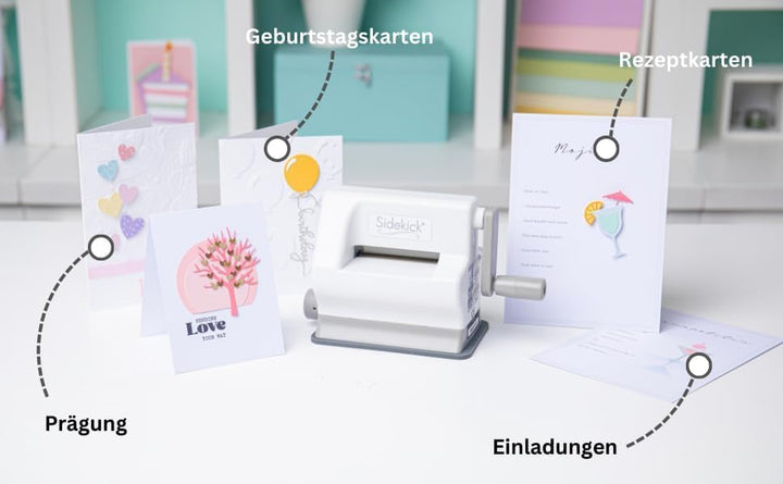 Sizzix Sidekick Stanzmaschine 661770, mit 6, 35 cm Öffnung, Weiss Sidekick Starter