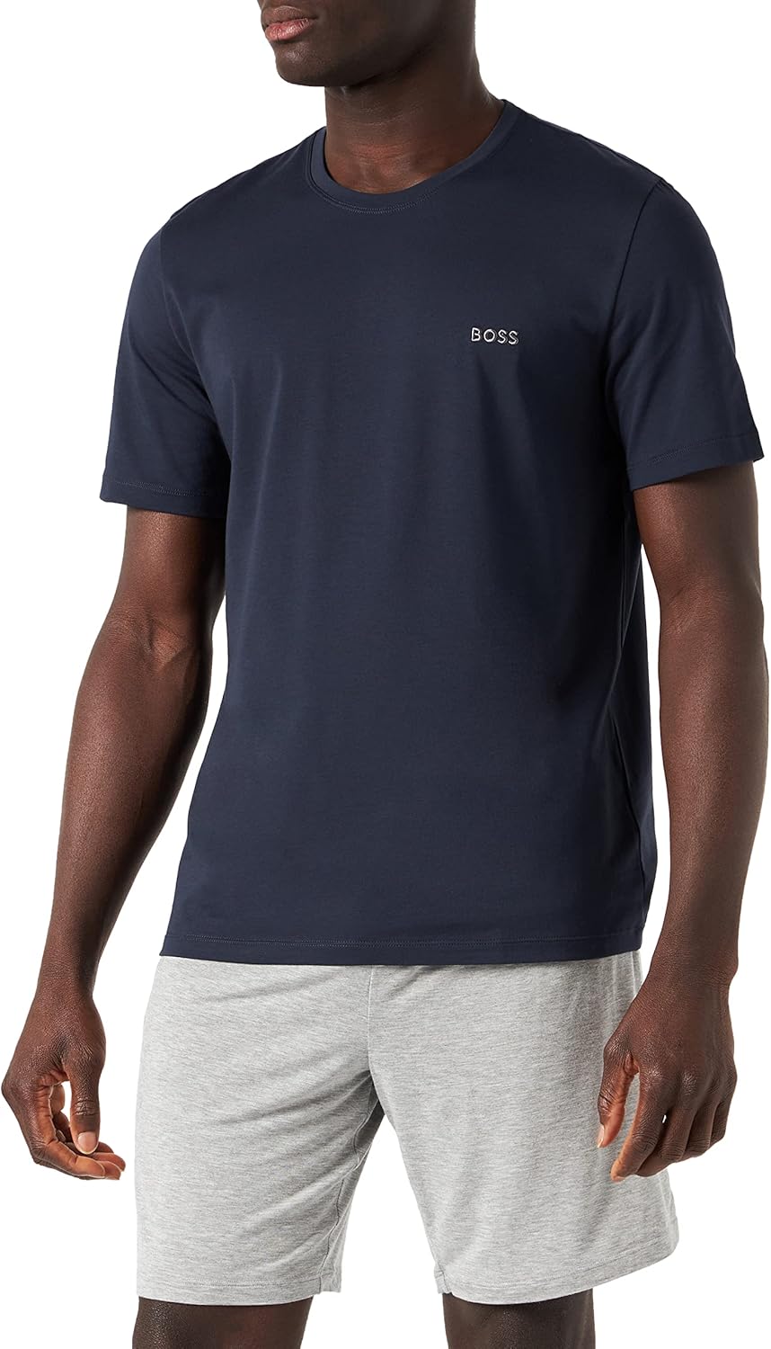 BOSS Herren T-Shirt Mix & Match mit Logo, DarkBlue, S