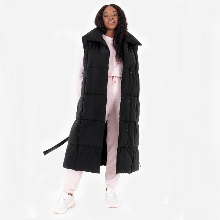 Lovedrobe Damen Ladies Womens Gilet Sleeveless Winter Jacket Coat Long Quilted Body Warmer Plus Size