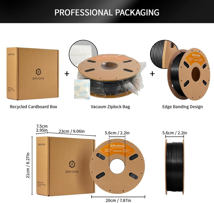 ERYONE Engineering Filament, 1.75 mm 3D Printing ASA Filament, Dimensional Accuracy +/- 0.03 mm, Fit