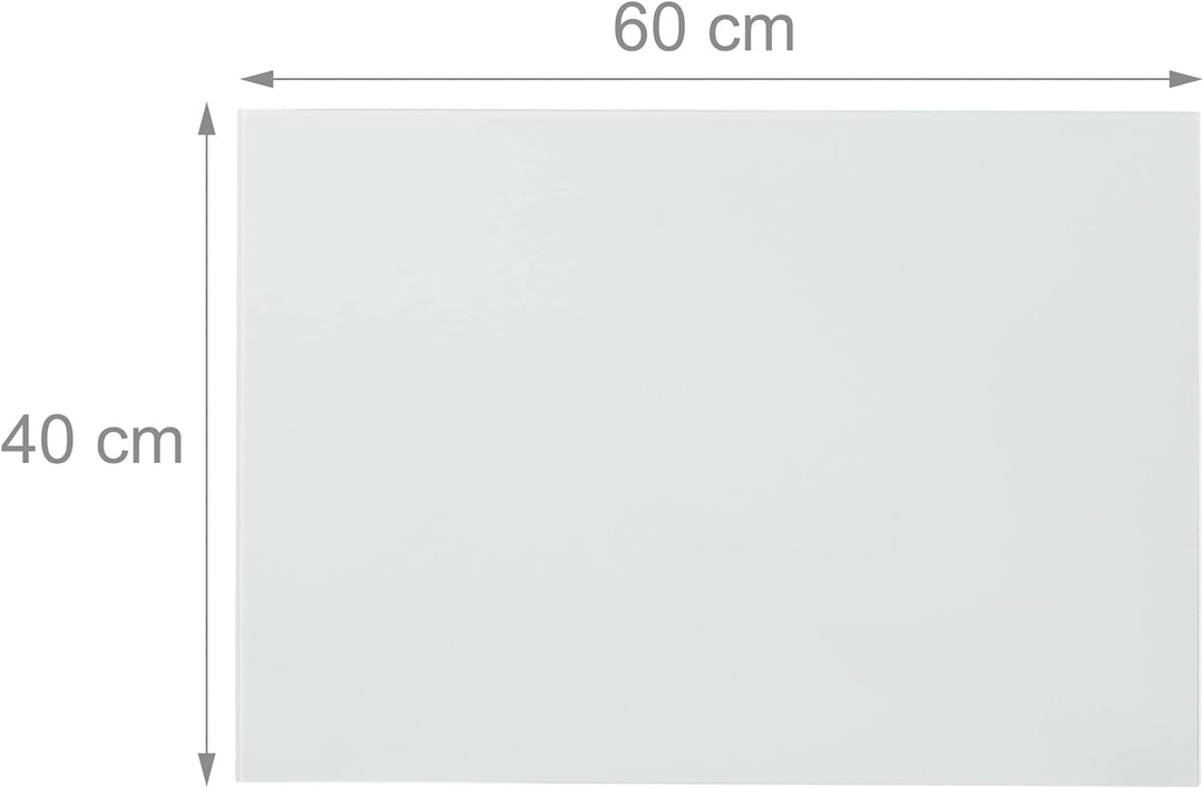 Relaxdays Glas-Magnetboard 60 x 40 cm, beschreibbar, Memboard, 3 Magneten, Sicherheitsglas, Magnetta