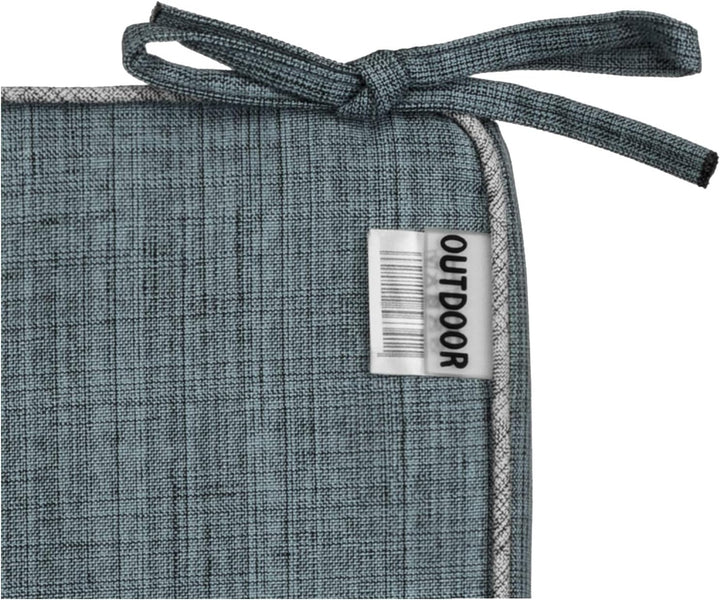 Brandsseller Outdoor Garten Sitzkissen Auflagen Kissen mit Paspel - Leinenoptik Uni - Schmutz- und W