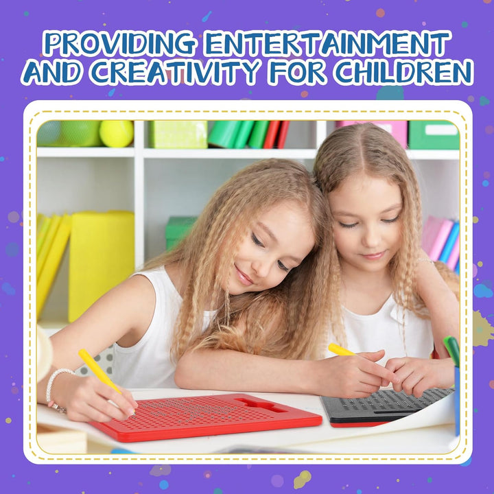 DBREAKS Magnetisches Stahlkugel Zeichenbrett, 3 Stück Magnetische Zeichenbretter, Magnetspiel Kinder