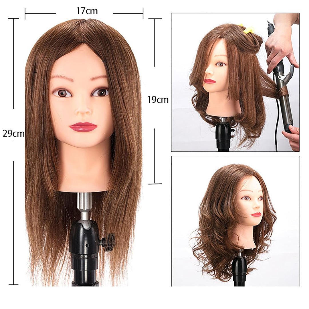 FGXY 80% Haartraining Kopf, Modell Frisur Set Werkzeuge und Feste Klammern und Unsichtbare Haarcurle