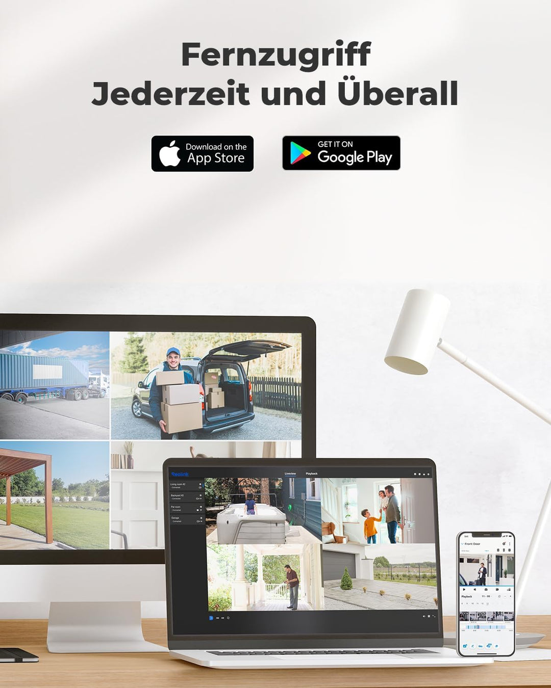 Reolink 4K Smarte IP Kamera Outdoor mit Personen-/Autoerkennung, 8MP PoE Überwachungskamera Aussen m