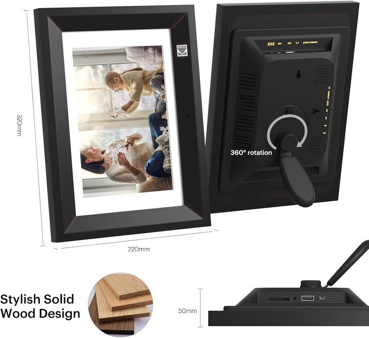 KODAK Digitaler Bilderrahmen 10 Zoll mit Fernbedienung, Elektronischer Fotorahmen No WiFi mit 8 GB S